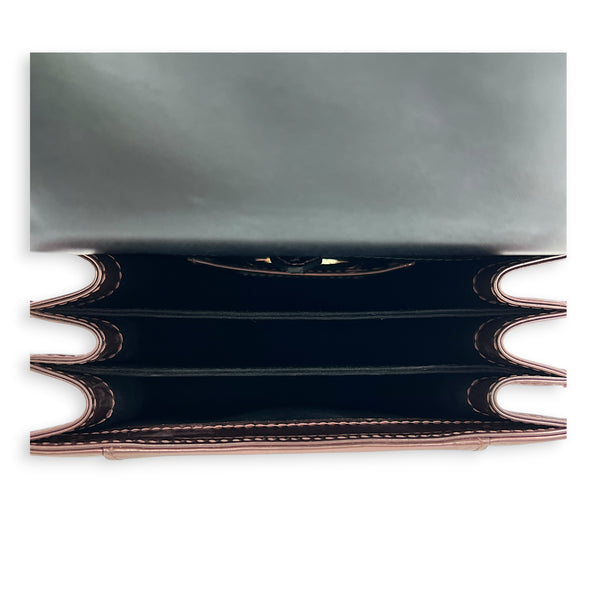 Serpenti Forever Top Handle Bag Metallic Pink in Patent Leather, Gold hardware
