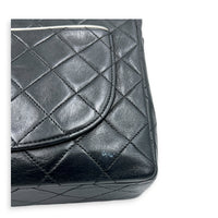 CC Flap White Piping Shoulder Bag Navy in Lambskin, Gold hardware