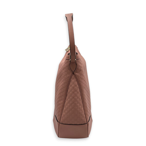 Microguccissima Shoulder Bag Large Pink in Guccissima Leather, Gold hardware