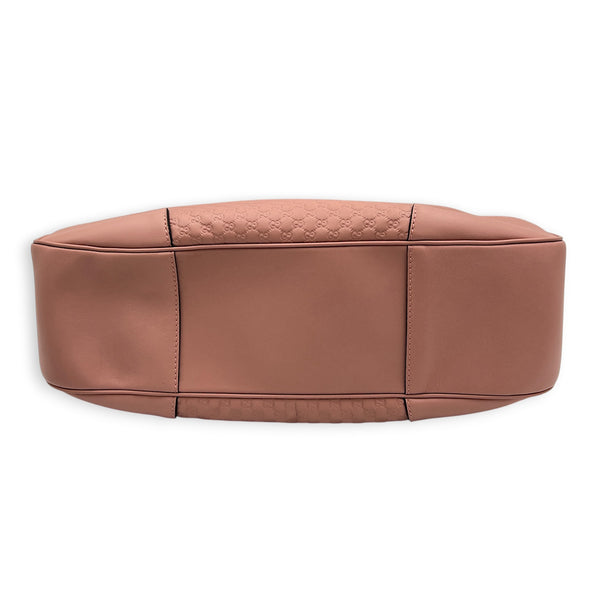 Microguccissima Shoulder Bag Large Pink in Guccissima Leather, Gold hardware