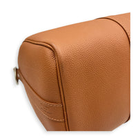 Keepall Top Handle Bag 35 Brown in Taurillon Leather, Silver hardware