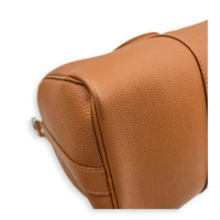 Keepall Top Handle Bag 35 Brown in Taurillon Leather, Silver hardware