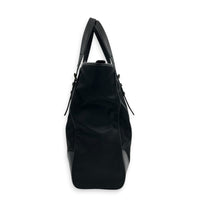 Logo Tote Bag Black in Nylon, Silver hardware
