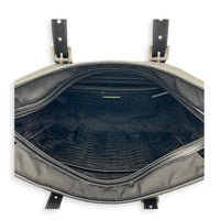 Logo Tote Bag Black in Nylon, Silver hardware