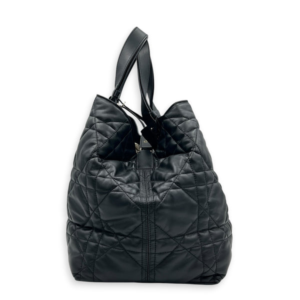 Toujours Large Black Tote Bag in Calfskin, Gold hardware