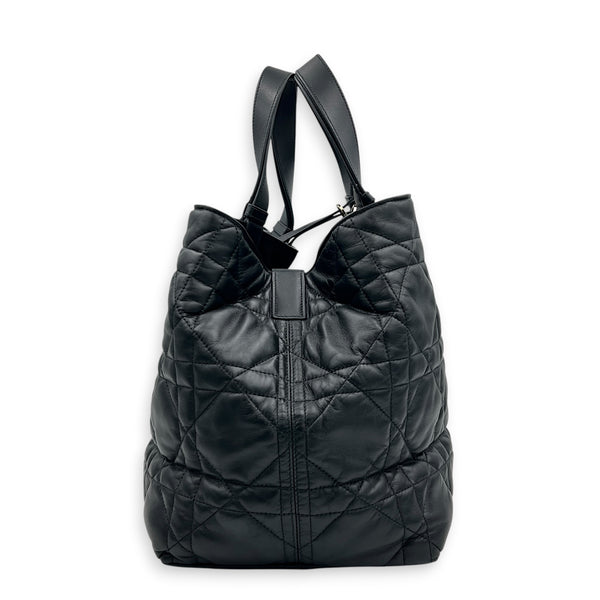 Toujours Large Black Tote Bag in Calfskin, Gold hardware