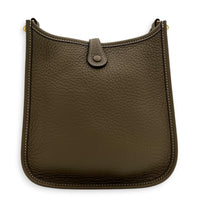 Evelyne Mini Etoupe Crossbody Bag in Clemence, Gold hardware