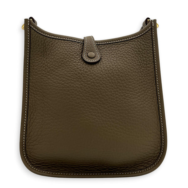 Evelyne Mini Etoupe Crossbody Bag in Clemence, Gold hardware