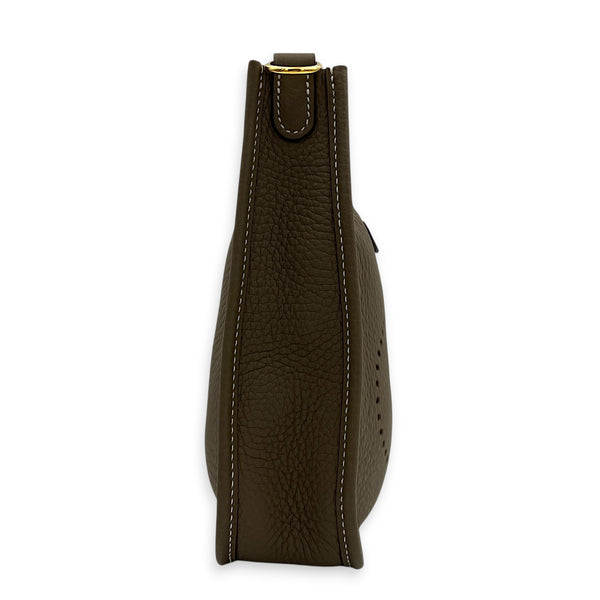 Evelyne Mini Etoupe Crossbody Bag in Clemence, Gold hardware
