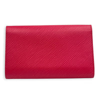 Twist Wallet Fuchsia in Epi Leather, Silver hardware