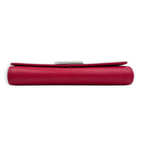 Twist Wallet Fuchsia in Epi Leather, Silver hardware