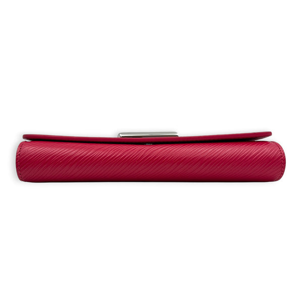 Twist Wallet Fuchsia in Epi Leather, Silver hardware