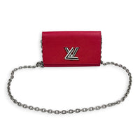Twist Wallet Fuchsia in Epi Leather, Silver hardware