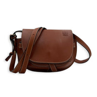 Gate Crossbody Bag Brown in Calfskin