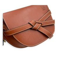 Gate Crossbody Bag Brown in Calfskin