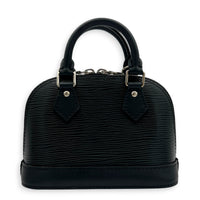 Alma Top Handle Bag Nano  Black in Epi Leather, Silver hardware