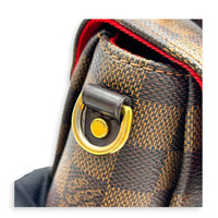 Croisette Shoulder Bag Ebene in Coated Canvas, Gold hardware