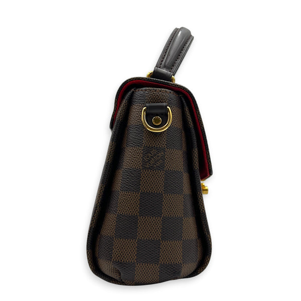 Croisette Shoulder Bag Ebene in Coated Canvas, Gold hardware