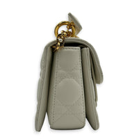 Jolie Mini White Shoulder Bag in Calfskin, Gold hardware