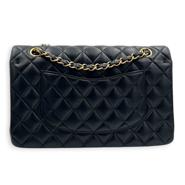 Classic Double Flap Shoulder Bag Medium Black in Lambskin, Gold hardware