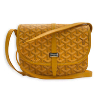 Belvedere Crossbody Bag PM Yellow in Coated Canvas, Silver hardware