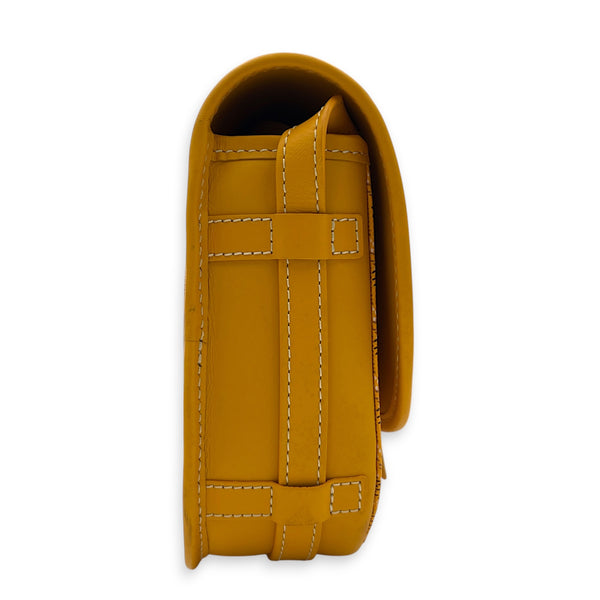 Belvedere Crossbody Bag PM Yellow in Coated Canvas, Silver hardware