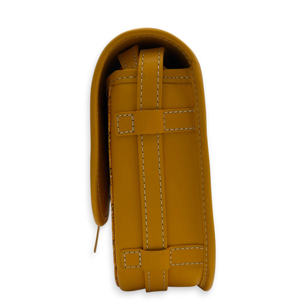 Belvedere Crossbody Bag PM Yellow in Coated Canvas, Silver hardware