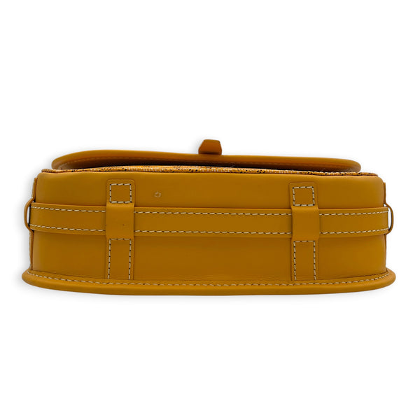 Belvedere Crossbody Bag PM Yellow in Coated Canvas, Silver hardware