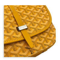 Belvedere Crossbody Bag PM Yellow in Coated Canvas, Silver hardware