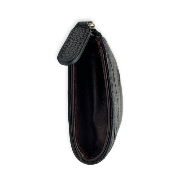 Classic Coin Purse Black in Caviar Leather, Silver hardware