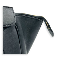 Little Luggage Black Top Handle Bag in Shiny Lambskin, Gold hardware