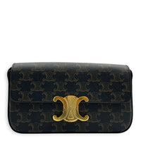 Triomphe Crossbody Bag Medium Tan in Coated Canvas, Gold hardware