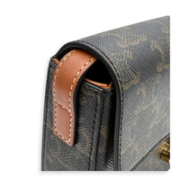 Triomphe Crossbody Bag Medium Tan in Coated Canvas, Gold hardware