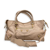 City Medium Pink Top Handle Bag in Lambskin, Gold hardware