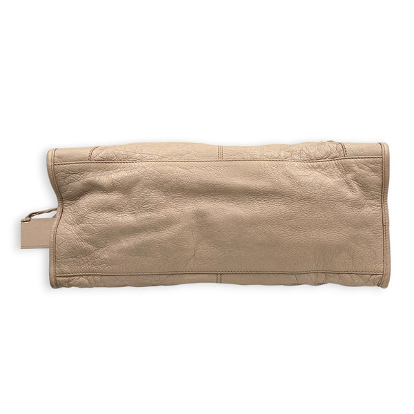 City Medium Pink Top Handle Bag in Lambskin, Gold hardware