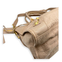 City Medium Pink Top Handle Bag in Lambskin, Gold hardware