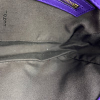 Baguette Crossbody Bag Purple in Shearling, Gold hardware