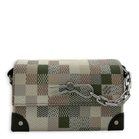 Steamer Damoflage D16 Crossbody Bag in Coated Canvas, Silver hardware