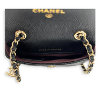 CC Belt Bag Mini Black in Caviar Leather, Gold hardware