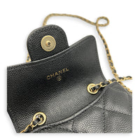 CC Belt Bag Mini Black in Caviar Leather, Gold hardware
