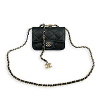 CC Belt Bag Mini Black in Caviar Leather, Gold hardware