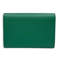 Dionysus Wallet On Chain Green in Calfskin, Ruthenium hardware