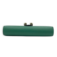 Dionysus Wallet On Chain Green in Calfskin, Ruthenium hardware