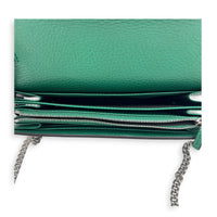 Dionysus Wallet On Chain Green in Calfskin, Ruthenium hardware