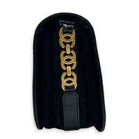 CC Black Messenger in Calfskin, Gold hardware
