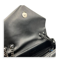 Loulou Shoulder Bag Small Black in Calfskin, Black hardware