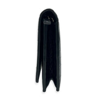 Kate Tassle Wallet On Chain Noir in Crocodile Embossed Calfskin, Silver hardware