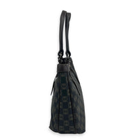 Anagram Tote Bag Black in Coated Canvas, Silver hardware