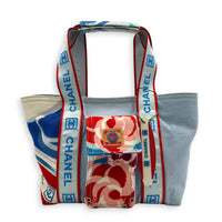 Sport Line Surfing Tote Blue Top Handle Bag in Canvas