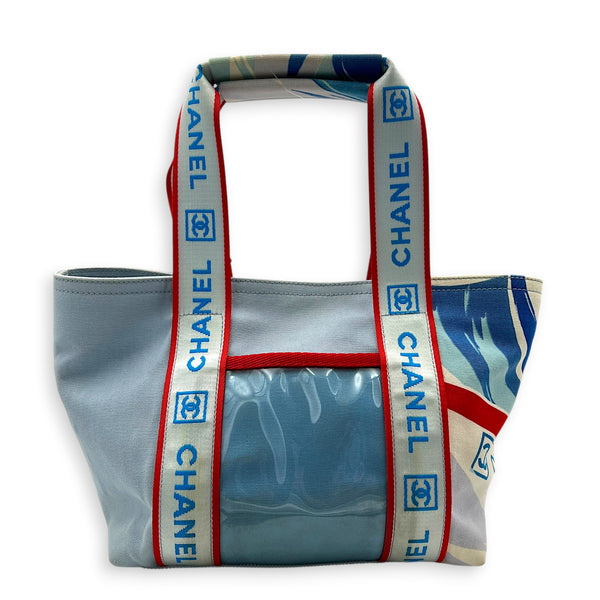 Sport Line Surfing Tote Blue Top Handle Bag in Canvas
